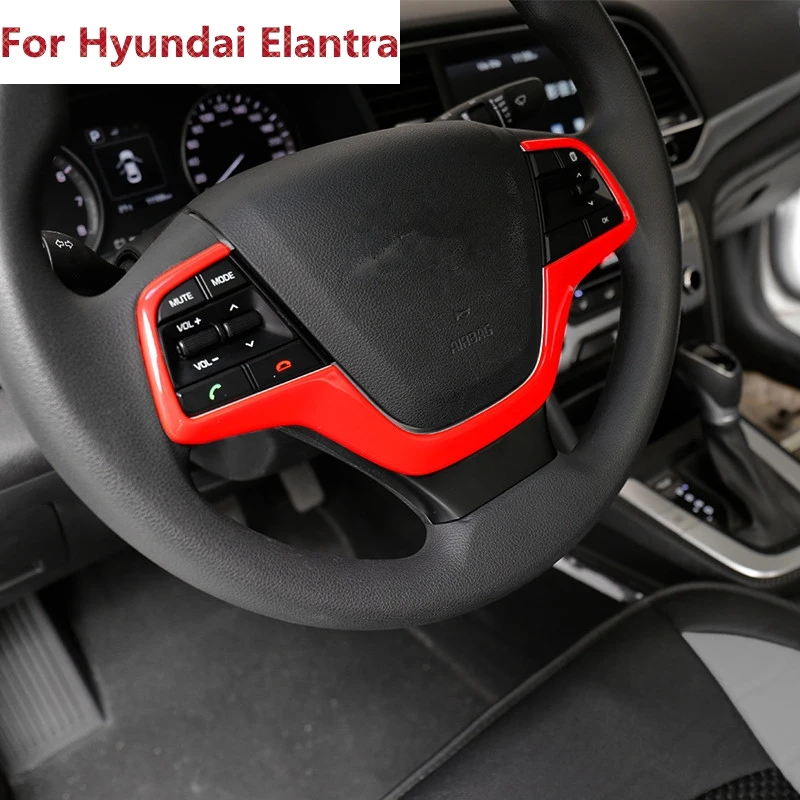 Красные модные Рули украшенные рамкой для Hyundai Elantra 1.6L 2016 2017 2018 новые аксессуары