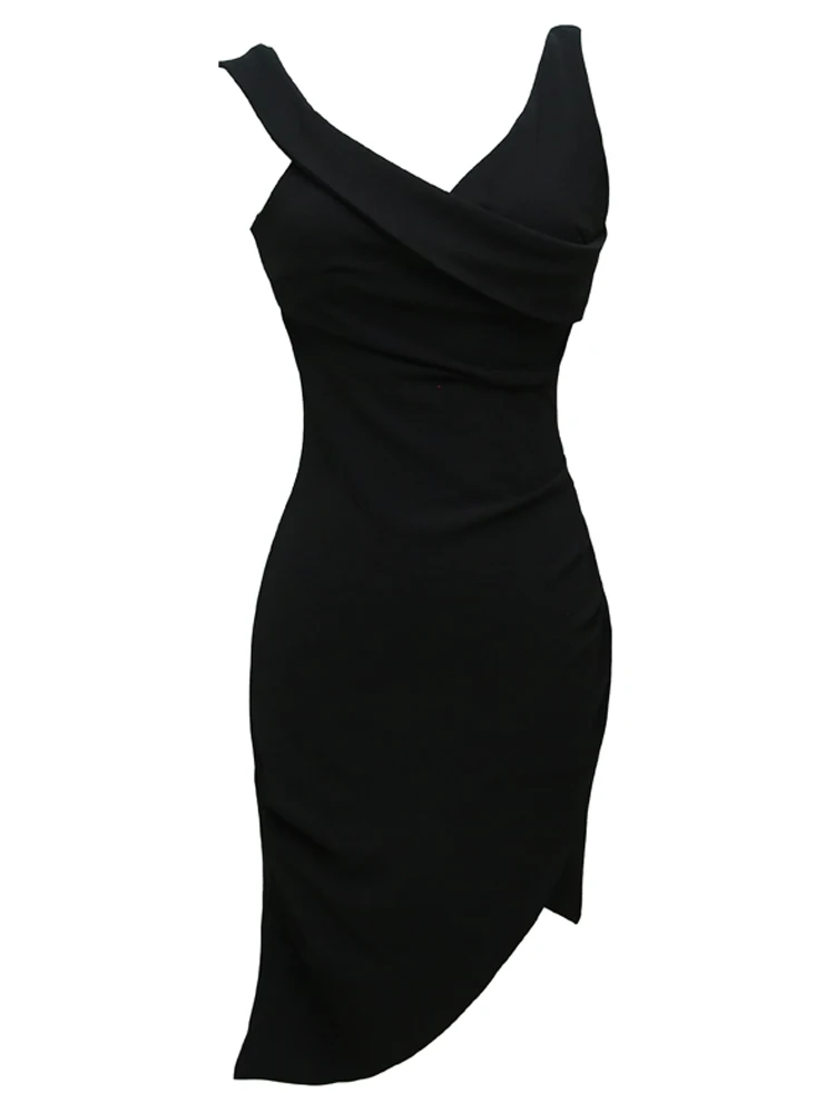 Летнее сексуальное Стильное женское платье с открытыми плечами облегающее