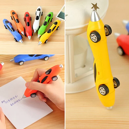 Оригинальная шариковая ручка с синими масляными чернилами в форме автомобиля 0 7