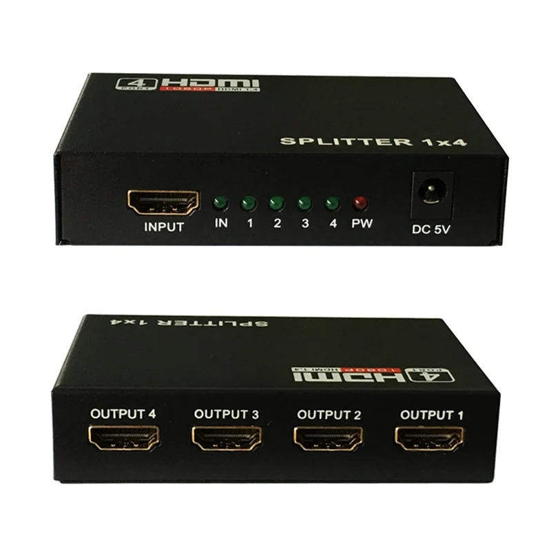 Rankman HDMI сплиттер 1X4 1x3 HDMI 1 в 4 из 1080P 3D адаптер переключатель для DVD ноутбук с HDTV монитором