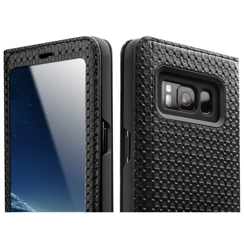 QIALINO Модный чехол-книжка из натуральной кожи для samsung Galaxy S8 и S8 Plus, Ультратонкий чехол ручной работы для телефона 5,8/6,2 дюйма