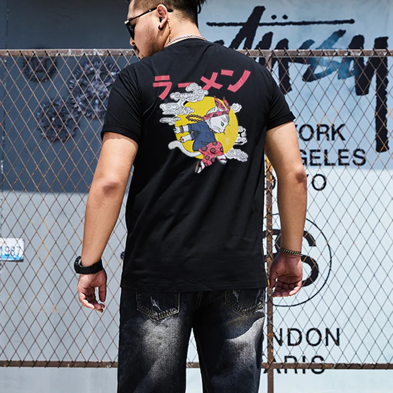 Harajuku Мужская футболка размера плюс 9XL 8XL 7XL 6XL хлопковая Футболка с мультяшным