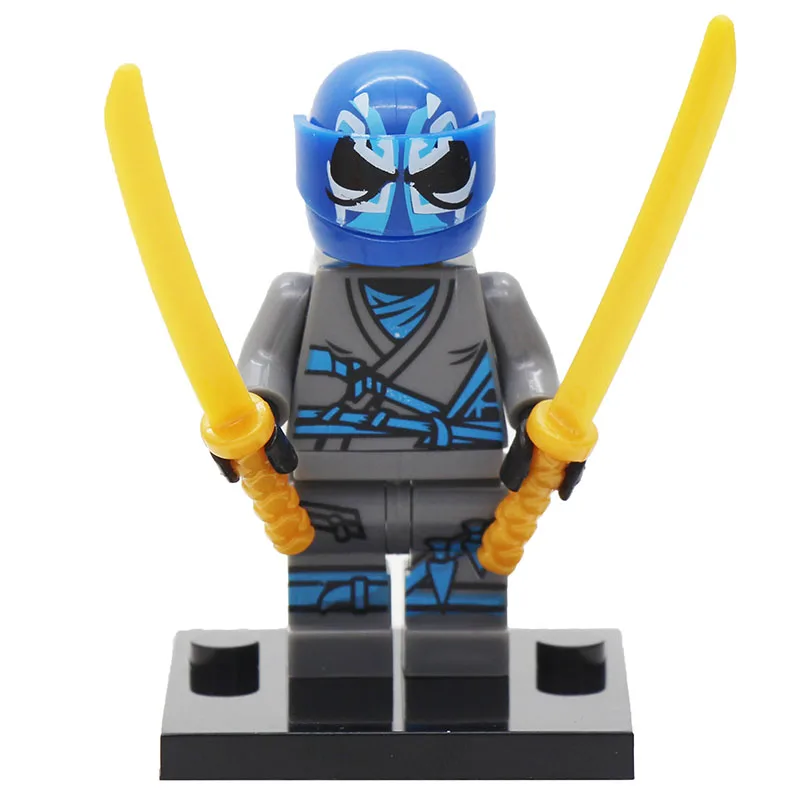 Одиночная Фигурки игрушки Красная маска Kaijie рознь самурайская фиолетовая маска Mr оружие Ninjagoes фигурные блоки игрушки для детей