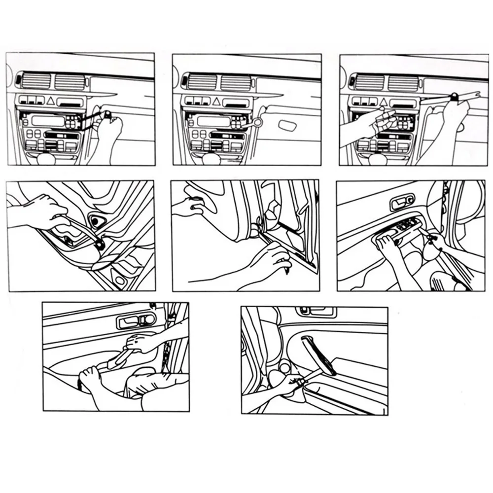 12 шт. автомобиля DIY Аудио Радио приборная удаление пластик Ремонт Прай Инструмент