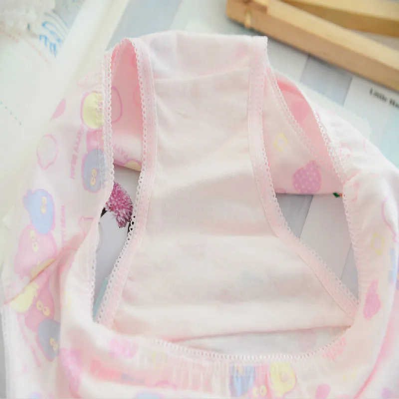 5 шт./лот хлопковые трусы для девочек с принтом детское нижнее белье От 2 до 12