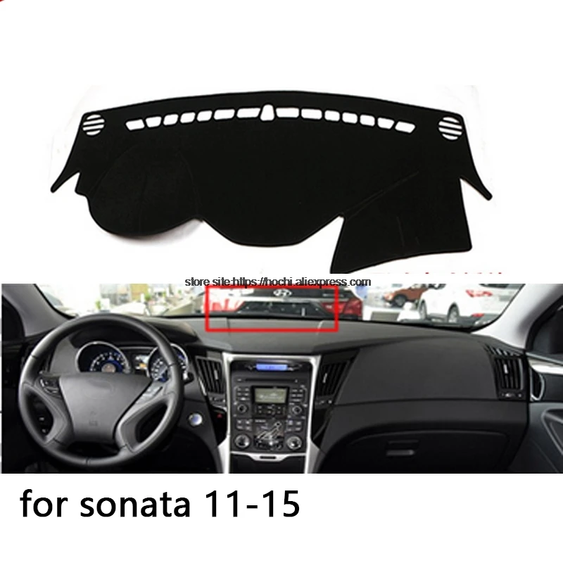 STPLRGECP двухслойный черный Даш коврик для Hyundai sonata 2004-2016 Dashmat ковер Приборная панель