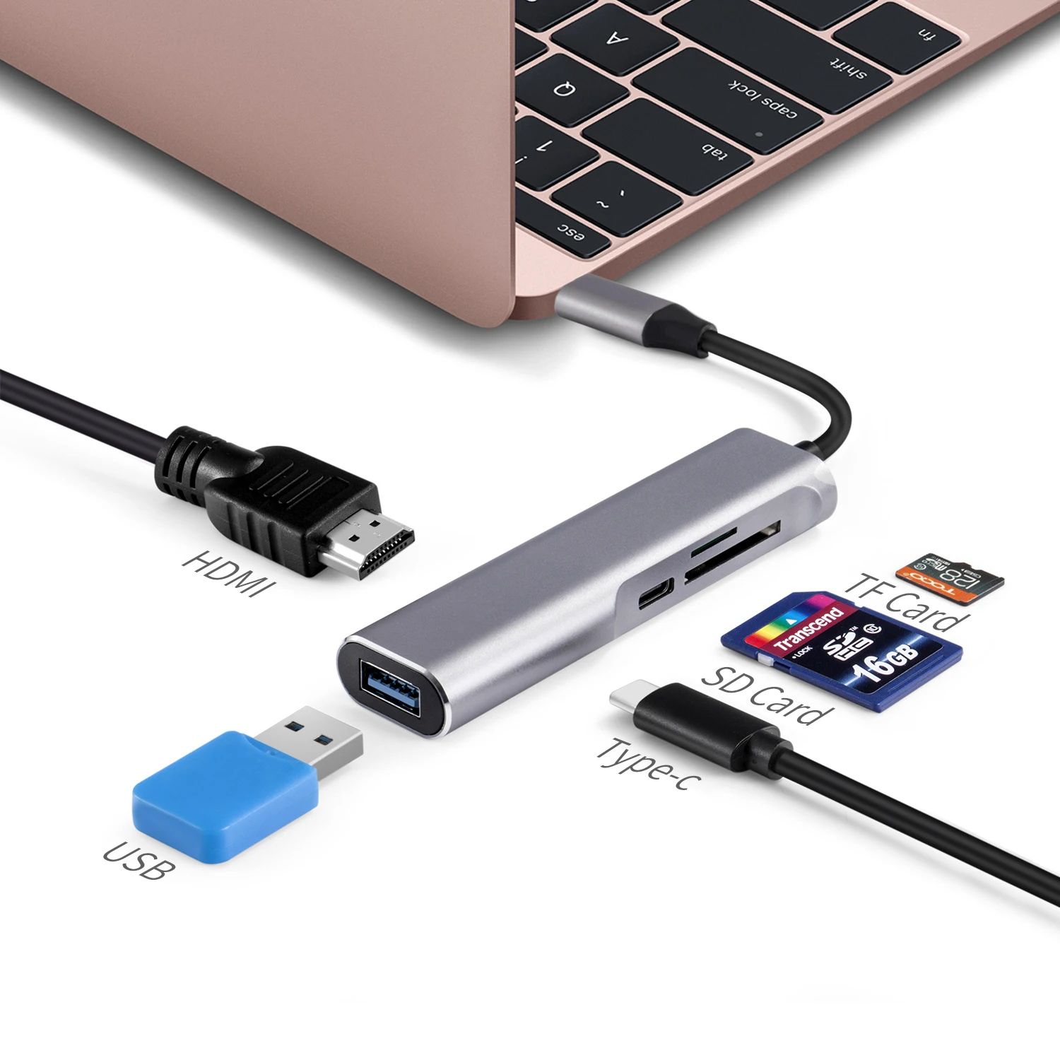 USB Type C адаптер для чтения карт памяти Thunderbolt 3 Dex HDMI 4K 0 TF MacBook Air Pro Samsung S8|USB-хабы| |