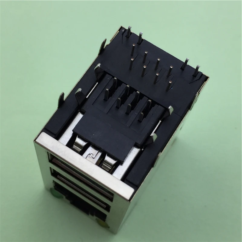 1 шт. гнездовой разъем для кабеля Ethernet G40 USB + RJ45 с светодиодный ными разъемами