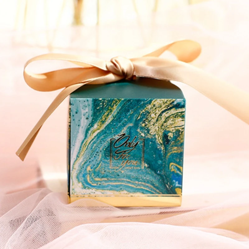 20 шт/партия 3 цвета marbling коробка с лентой детская игрушка в ванную Конфеты diy