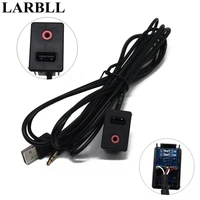 larbll universal 6 feet usb 3 5mm to usb 3 5mm aux dashboard flush mount dash extension cable with mounting bracket adapter