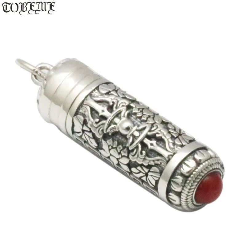 Кулон ручной работы из серебра 925 пробы тибетская коробка Dorje Gau винтажная