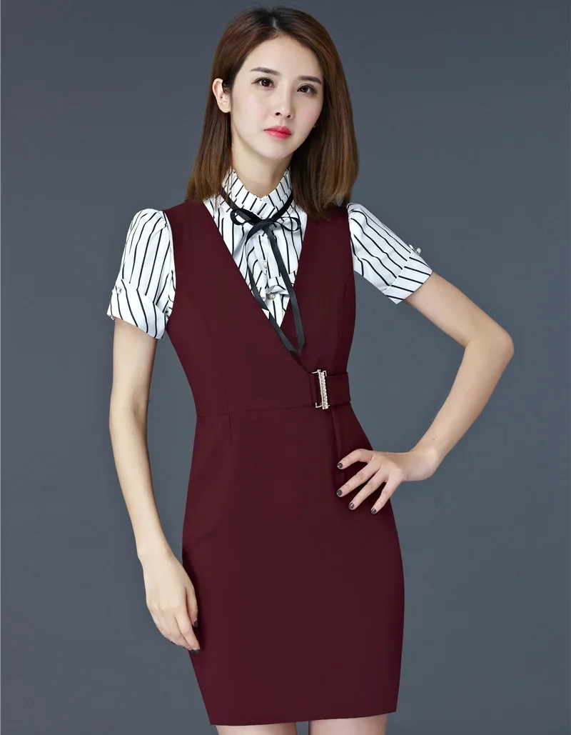 Женское Деловое платье с коротким рукавом элегантное офисное в офисном стиле