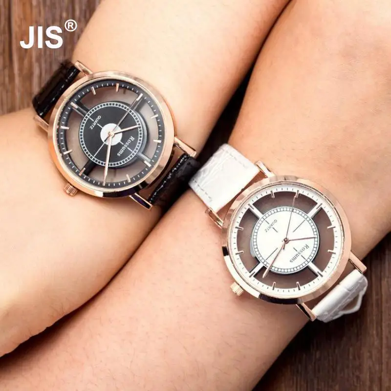 2018 новые полые стильные розовые золотые кожаные Аналоговые Кварцевые женские