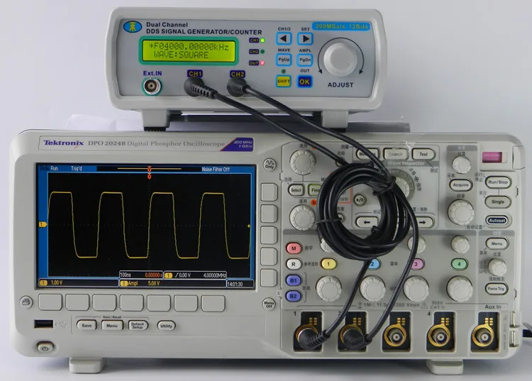 JUNTEK MHS5200A 25 МГц двухканальный цифровой генератор сигналов DDS функция генератор частоты генератор произвольной формы/импульса