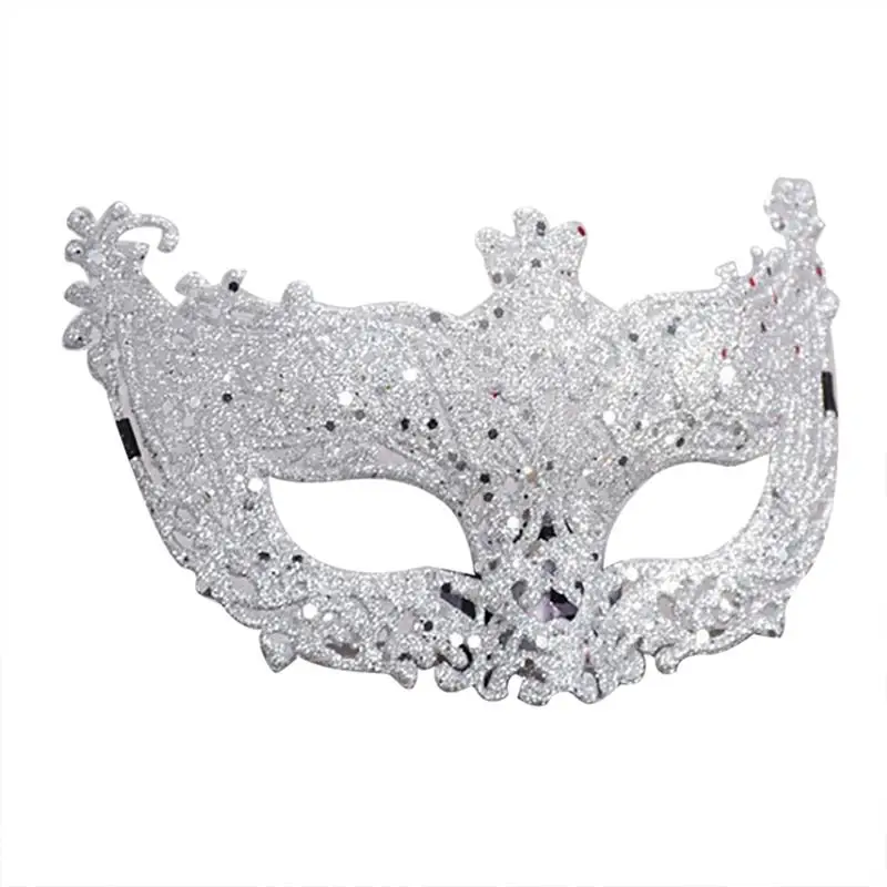 Silver Маска Лисы На Хэллоуин, Венецианская маска, блестящая выдалбливающая маска лисы для косплея, Маскарадная маска, карнавальные Вечерние Маски для женщин - Цвет: Silver