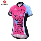 Женская летняя велосипедная одежда X-Tiger с защитой от УФ-лучей, велосипедная Джерси с короткими рукавами, одежда для гоночного велосипеда, одежда для горного велосипеда, велосипедная одежда