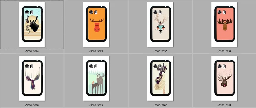 CASE CITY For Samsung Galaxy Y S5360 Protective Case Mobile Phone Bag Hard Cover Moose (s5360-3094) |