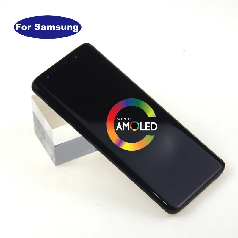 Супер AMOLED ЖК-дисплей с рамкой для SAMSUNG Galaxy S9 G960 S9 Plus G965 сенсорный экран дигитайзер сборка синий черный серый