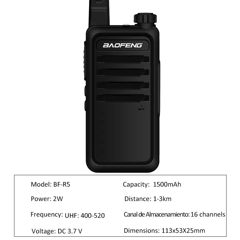 Рация baofeng bf-r5 мини-детский двухстороннее радио uhf Портативный 2 W игрушка Communicator