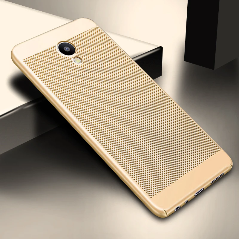 Gold Полый теплоотвод чехол для Meizu 15 M6 Pro 7 M5C Plus M5S M5 Note задняя крышка ультра тонкий Бампер Защитный корпус Capas - Цвет: Gold