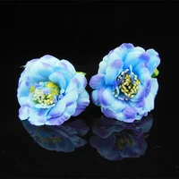 120 pcs fashion blue color bridal handmade silky flower wedding prom girl hair pins hair accessory hair clips