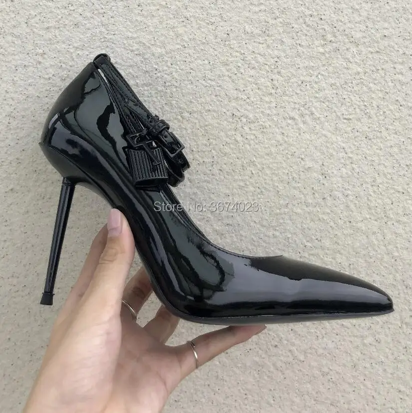 Qianruiti Chaussure Femme женские туфли лодочки из лакированной кожи на высоком
