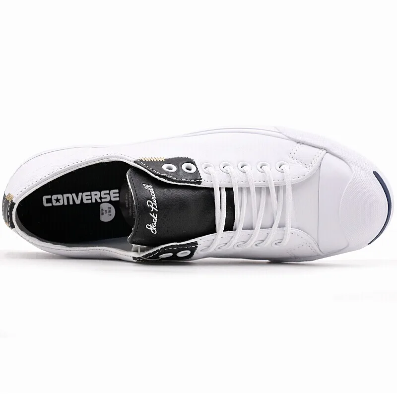 Оригинал Новое поступление Converse унисекс кожа Скейтбординг обувь холщовые