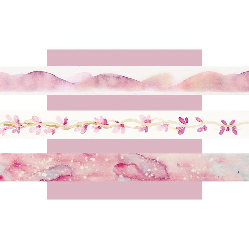 

0.8/1cm*8m slim ancient purple watercolor washi tape DIY decoration scrapbooking planner masking tape label sticker stationery