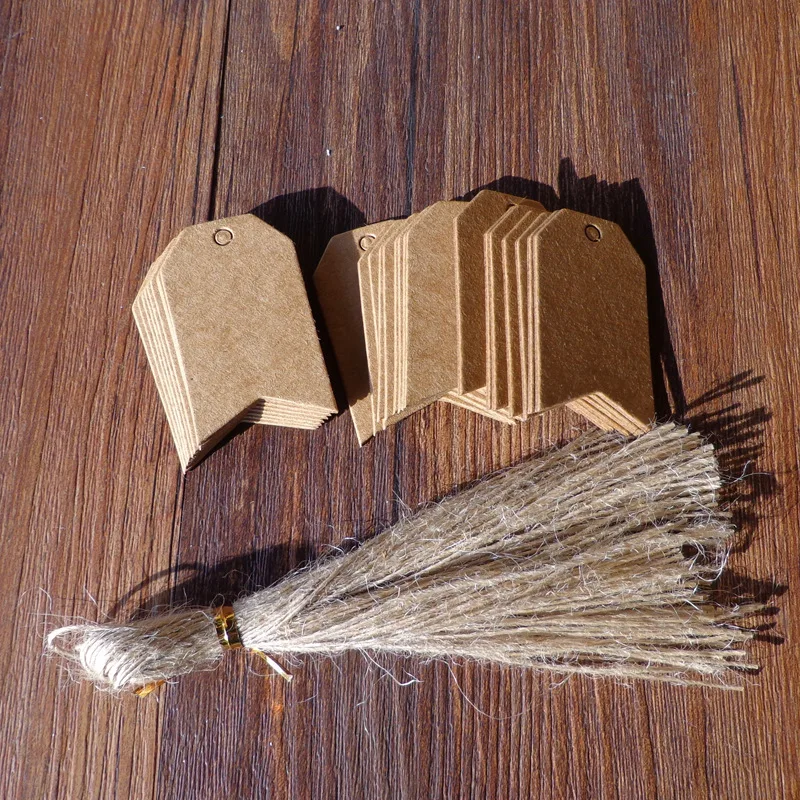 100 шт. натуральная конопляная веревка Упаковочная этикетка