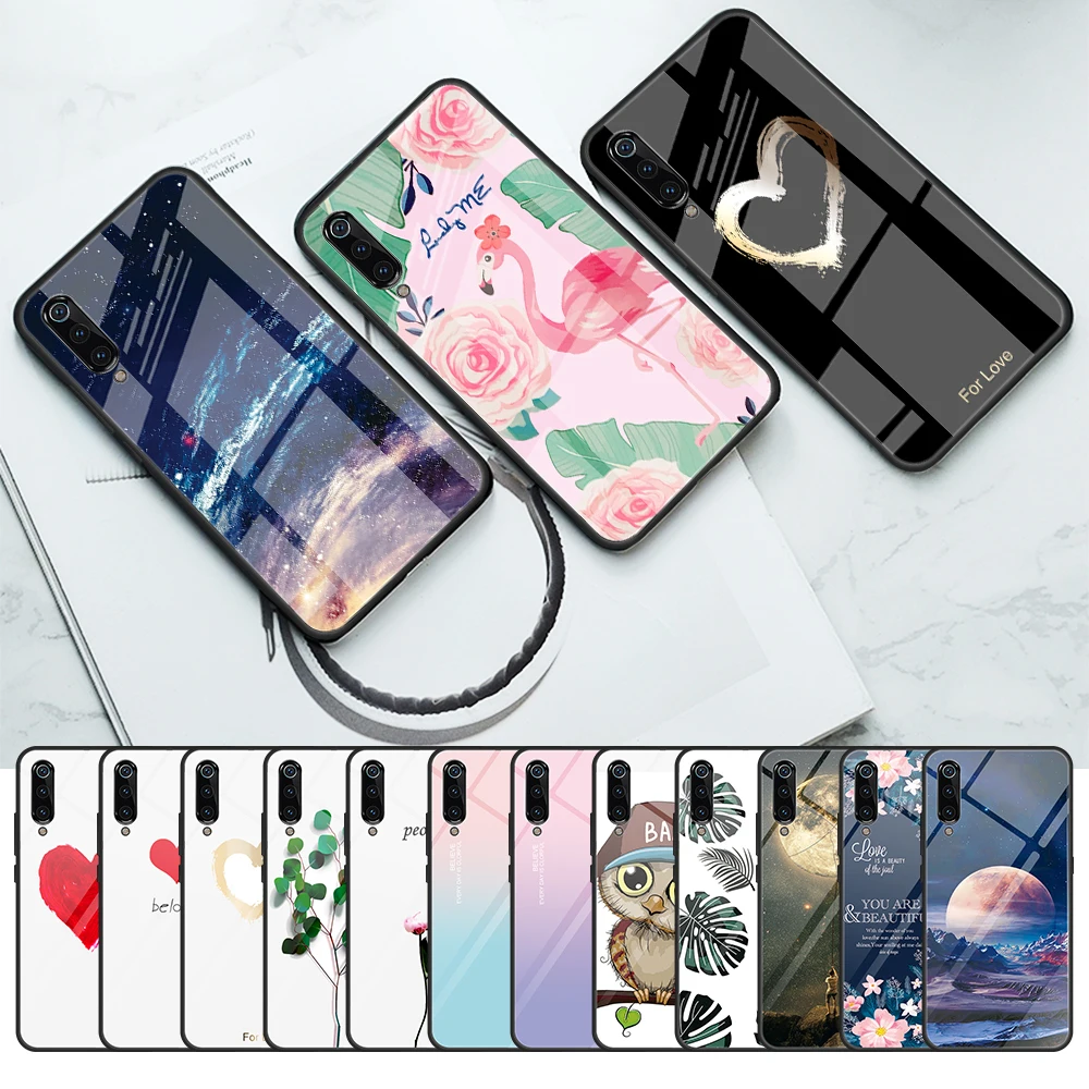 Чехлы для Redmi Note 7 Xiaomi 6 5 Pro Plus Mi 9 8 A2 Lite 6X 5X A1 Mix 3 из окрашенного стекла Pocophone F1 |