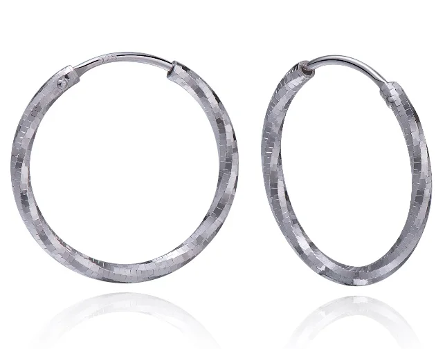 Модные серьги кольца из 18 каратного золота Женские Ювелирные изделия серебряные