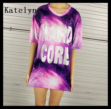 2014 новинка винтаж ретро рок и ролл панк футболка Tee 2 цвет психоделический