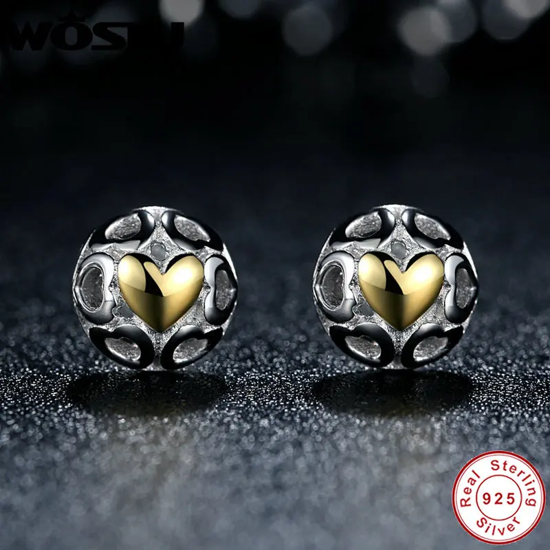 WOSTU романтические настоящие 925 пробы серебряные серьги-гвоздики My One True Love для женщин, женские оригинальные ювелирные изделия, подарок для влюбленных