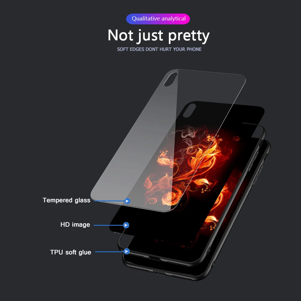Ciciber животное сова олень светящийся стеклянный чехол для телефона для iPhone 11 Pro Max 7 8 6 6S Plus задняя крышка для iPhone X XR XS Max Fundas