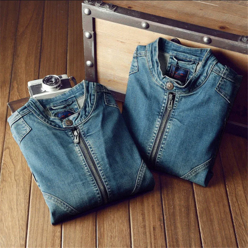

Cotton Denim Jacket Men Casual Jeans Jackets Plus Size Mens High Quality Vintage Denim Coats Autumn Fashion Man Clothing A1549