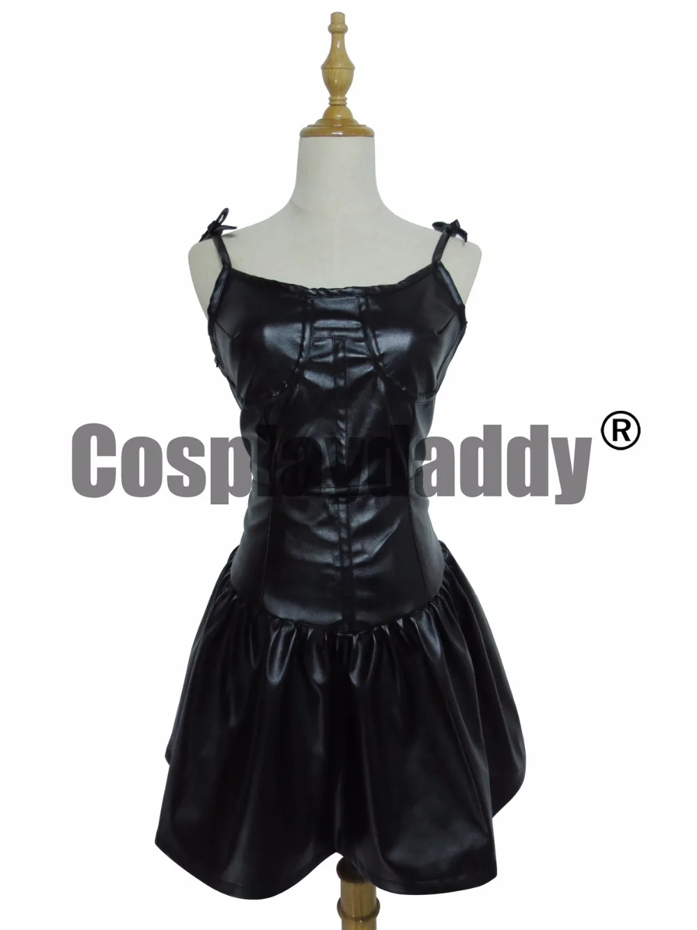 Future Diary Mirai Nikki Gasai Yuno Cosplay Costume Anime Black Leather Dress