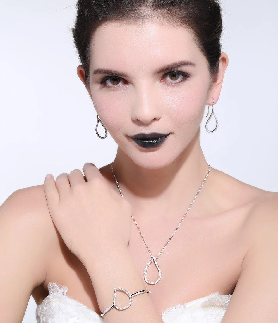 ORSA JEWELS модное ожерелье с подвеской в виде сердечко серебряного цвета, длинная цепочка, ожерелье с австрийским кубическим цирконием ААА для женщин ON129
