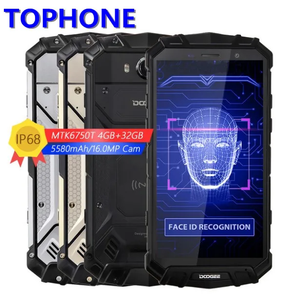 DOOGEE S60 lite IP68 Waterpoof мобильных телефонов 5580 мАч 5 2 &quotFHD 4 ГБ + 32 MT6750T Восьмиядерный 16MP
