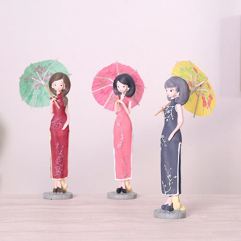 1 шт. декоративные украшения из смолы для дня рождения китайский Чонсам девочек