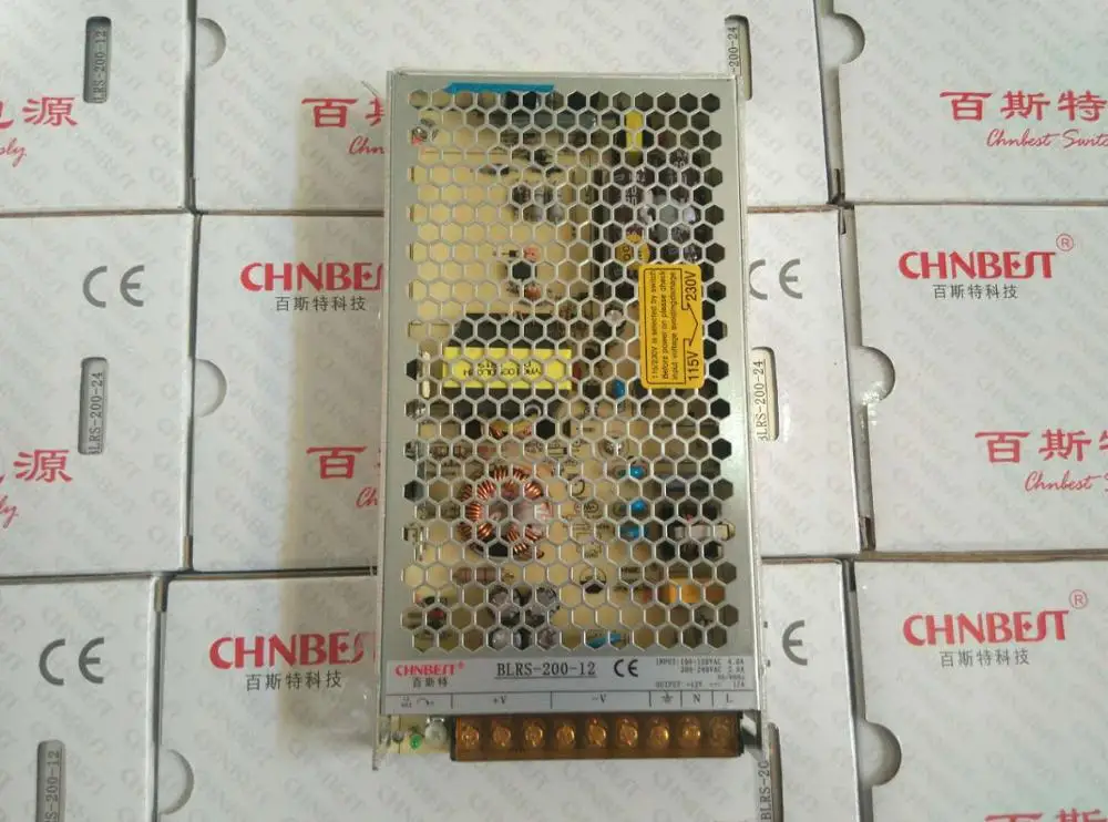 Лучший BLRS 200W DC12V импульсный источник питания chn 200 Вт/12 В регулируемый