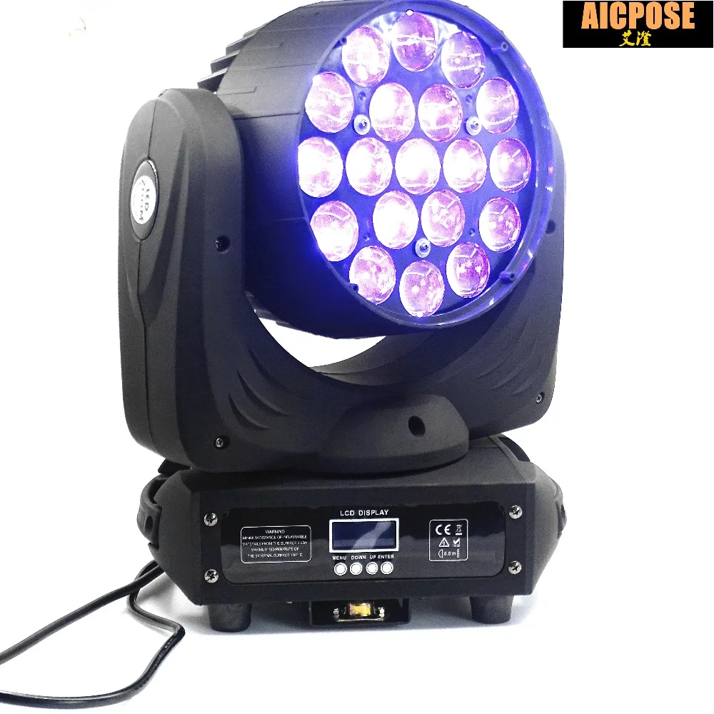 10 шт./лот 19x15 Вт Led RGBW 4в1 Wash/Zoom Light DMX512 Moving Head профессиональное шоу сценическое