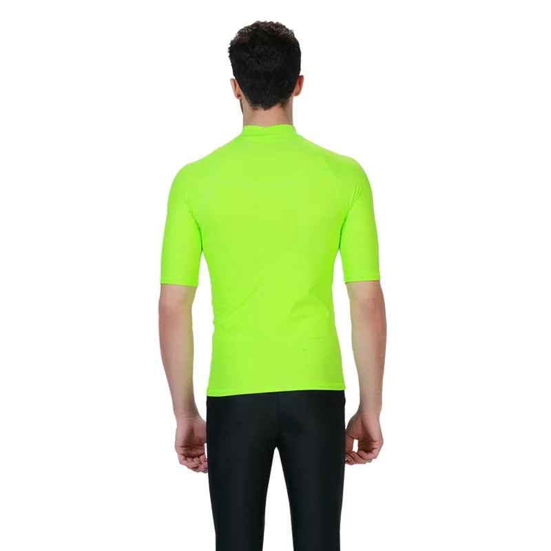 Мужские летние гидрокостюмы с коротким рукавом футболка защитой от