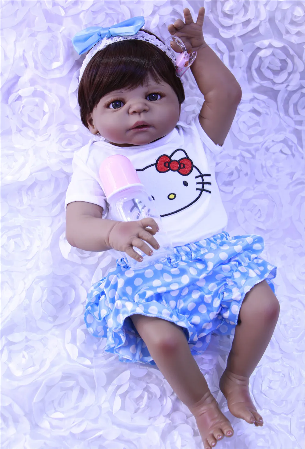 Кукла reborn Bebe 22 дюйма силиконовая для всего тела детские куклы игрушки девочек