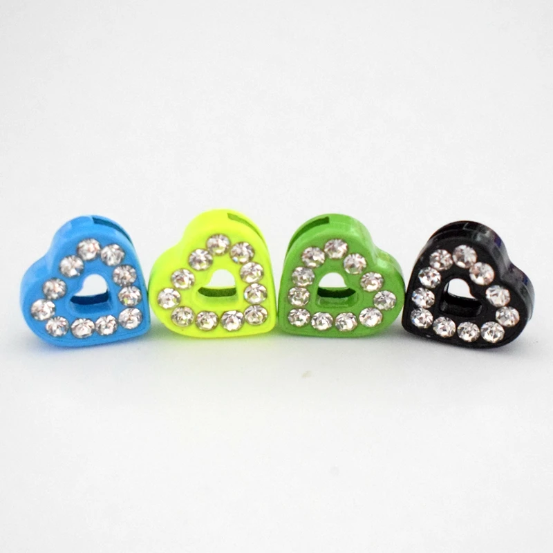 8 мм отверстие спрей Окрашенные сердца слайд амулеты скользящие бусины DIY