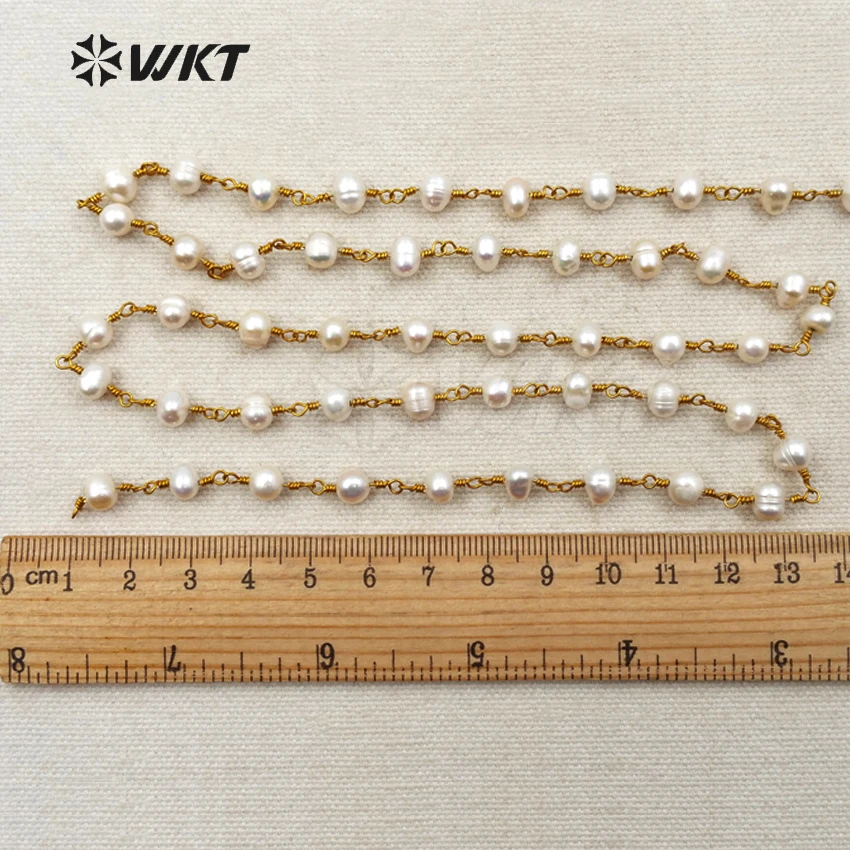 WT-RBC032 WKT новая модная цепочка из натурального пресноводного жемчуга