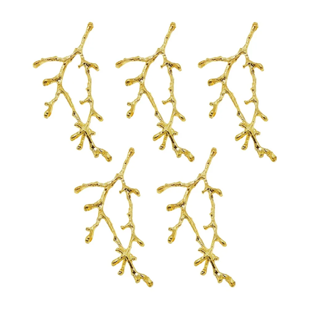 GraceAngie 15 шт. Золотой Медный кулон имитация веток дерева Подвески Ювелирные изделия Поиск ожерелье брелок аксессуар 56*27*3 мм