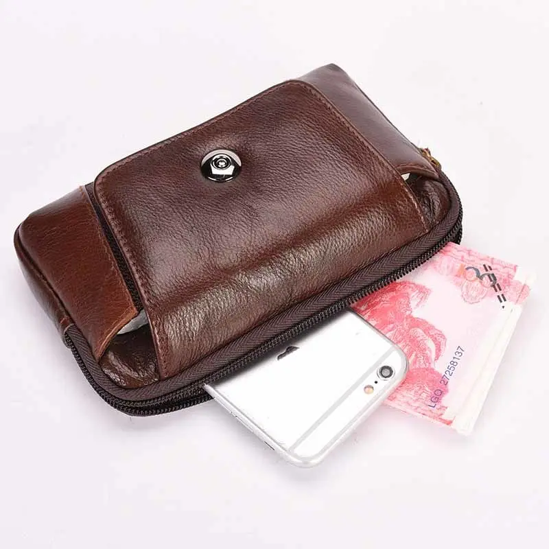 Модный винтажный мужской кошелек из натуральной кожи Простой натуральный