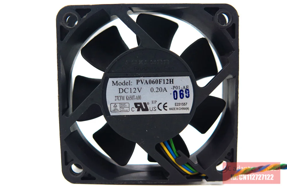 Вентилятор охлаждения PWM PVA060F12H 4 провода 6 см 12 В 6020 А|cooling fan|4 wire fanfoxconn cooling fan |