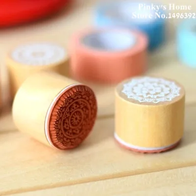 1 шт. DIY винтажный Ретро Круглый штамп кружевной для украшения поздравительных