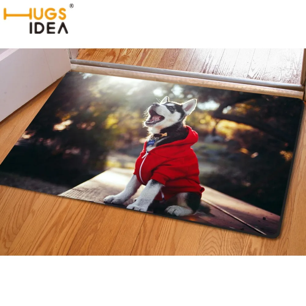 HUGSIDEA 3D милый напольный ковер с принтом Хаски для гостиной кухни туалета входной